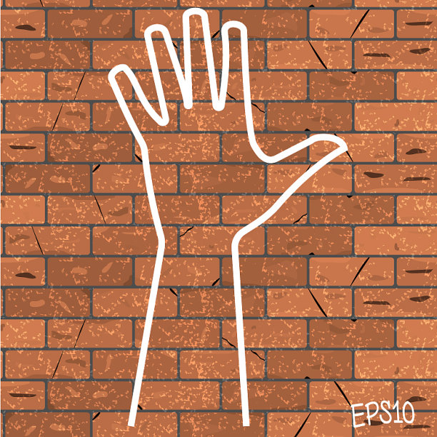 一根在棕色上画的粉笔图片下载