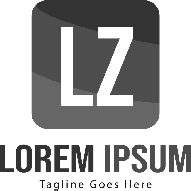 现代框架LZ首字母标志模板图片下载