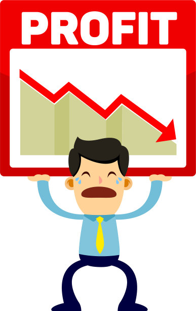 商人试图提高利润亏损图表图片下载