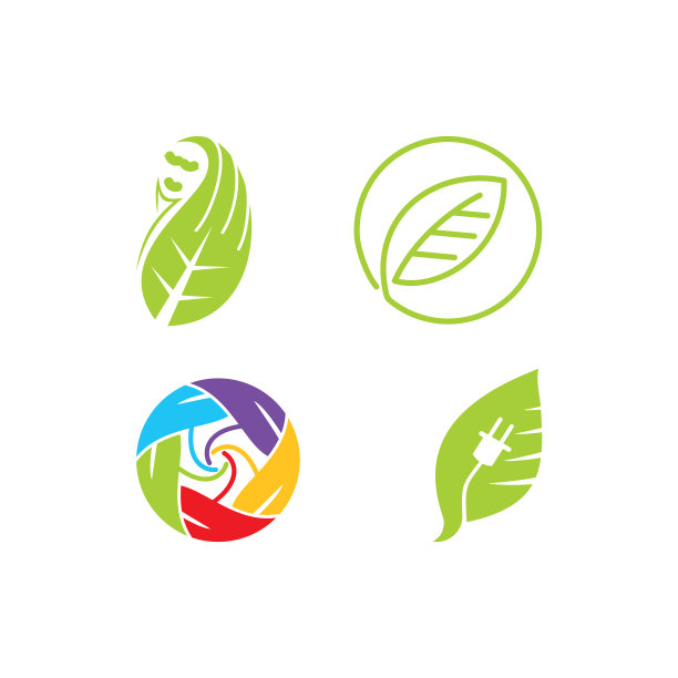 叶子标志设计模板集图片下载