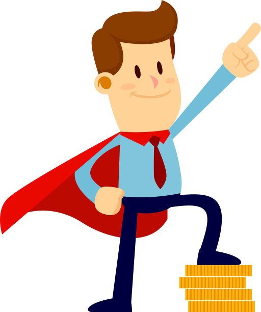 穿着红斗篷的商人指着图片下载