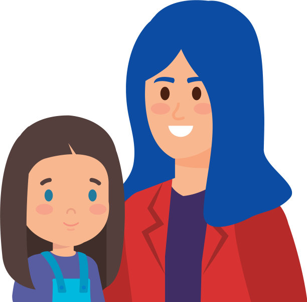 年轻的母亲带着小女儿图片下载