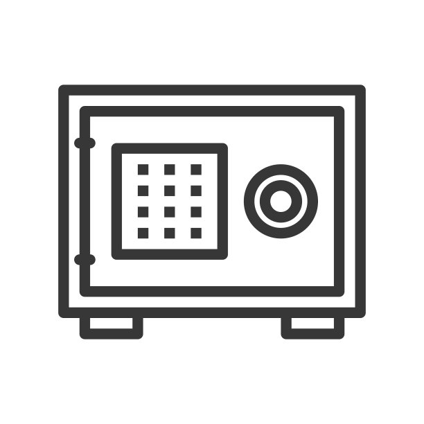 保险箱银行和金融相关图标（可编辑）图片下载