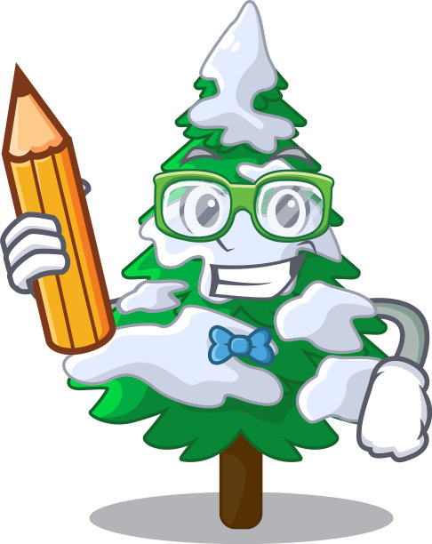 学生第一棵带雪的品格树图片下载