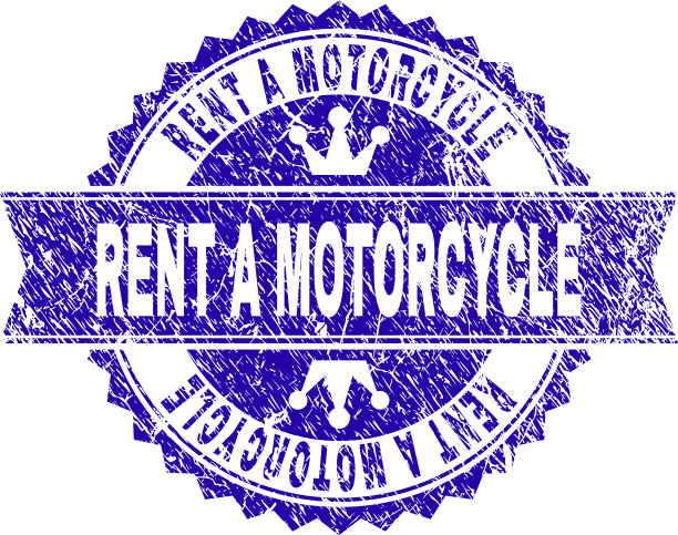 刮花纹租摩托车印章印章图片下载