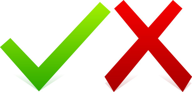 复选标记和叉号图标图片下载
