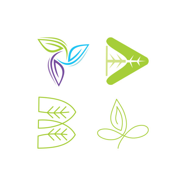 叶子标志设计模板集图片下载