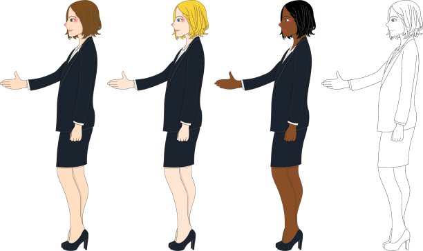 商务女性的握手图片下载