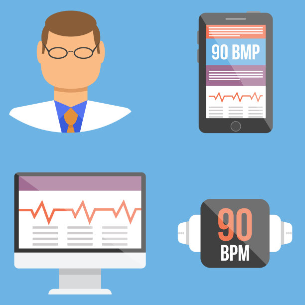 一套医疗平面设计图标图片下载