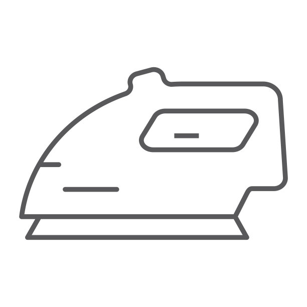 家用电熨斗细线图标图片下载
