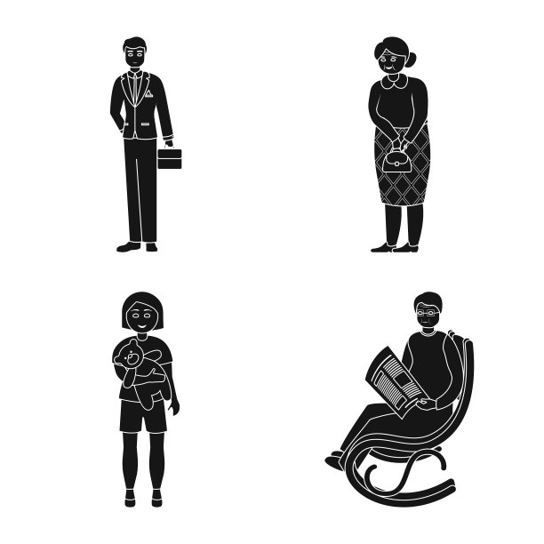 孤立的对象脸和肖像图标图片下载