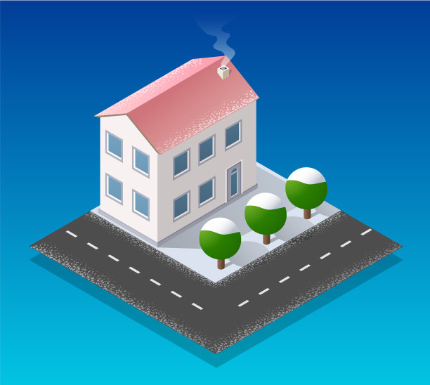 圣诞节城市等距图片下载