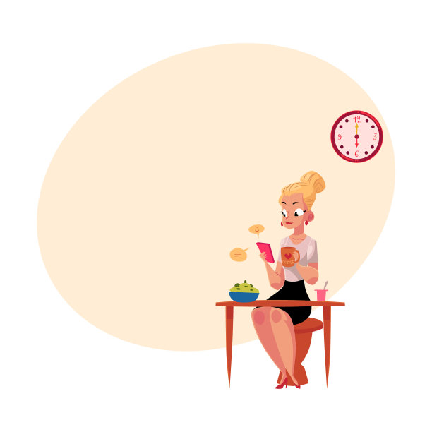 年轻的女商人使用智能手机图片下载