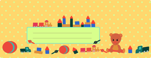 横幅上有一只泰迪熊和一列自然的图片下载