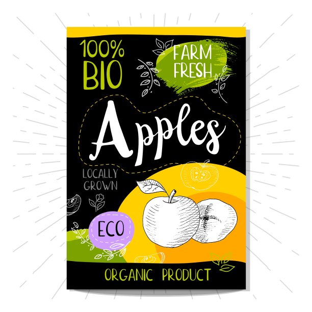 一套手绘标签食品香料图片下载