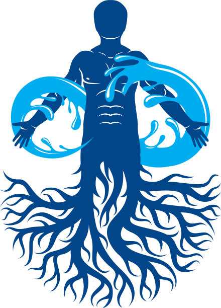 人类强壮的运动员有树根和图片下载