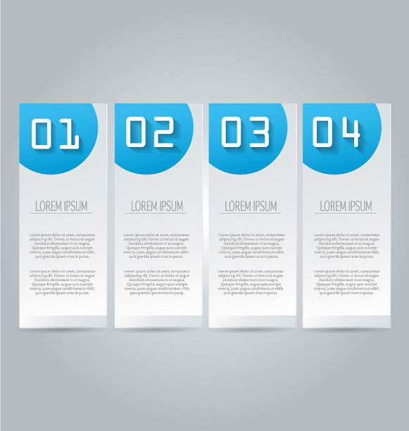 业务信息图模板蓝色图片下载