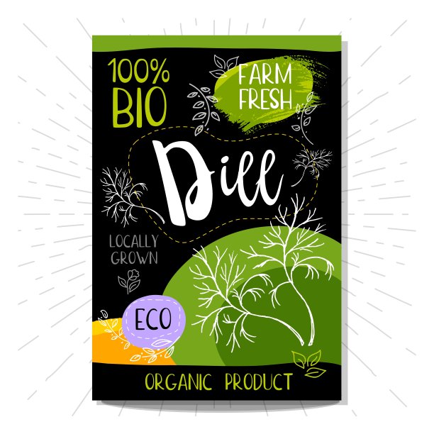 一套手绘标签食品香料图片下载