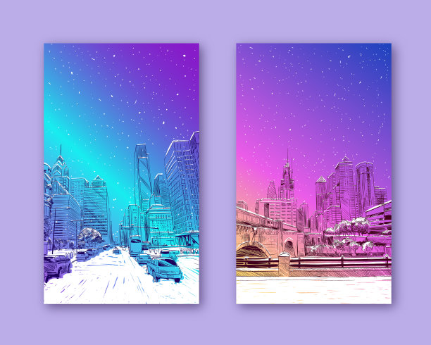 时髦的封面模板费城宾夕法尼亚州图片下载