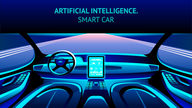 人工智能汽车驾驶舱横幅图片下载