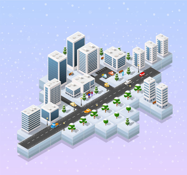 冬季圣诞景观库存图片下载