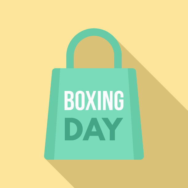 节礼日商店袋标志设定扁平风格图片下载