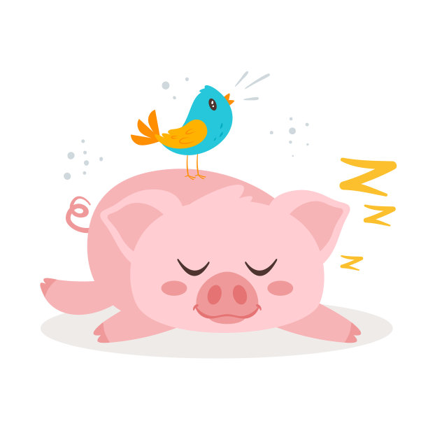 可爱的粉色猪图片下载