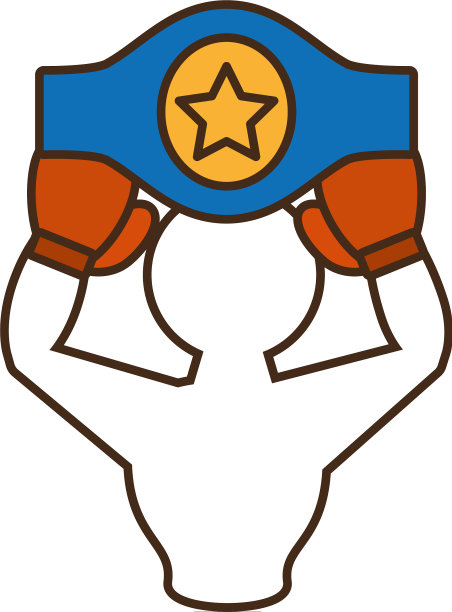 职业拳击手化身孤立图标图片下载