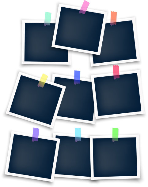 一套相框模板与贴纸图片下载