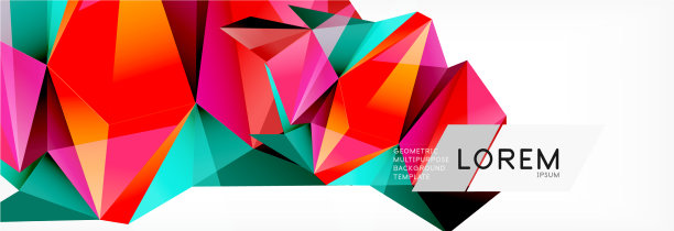 三角形3d多边形艺术风格未来几何图片下载