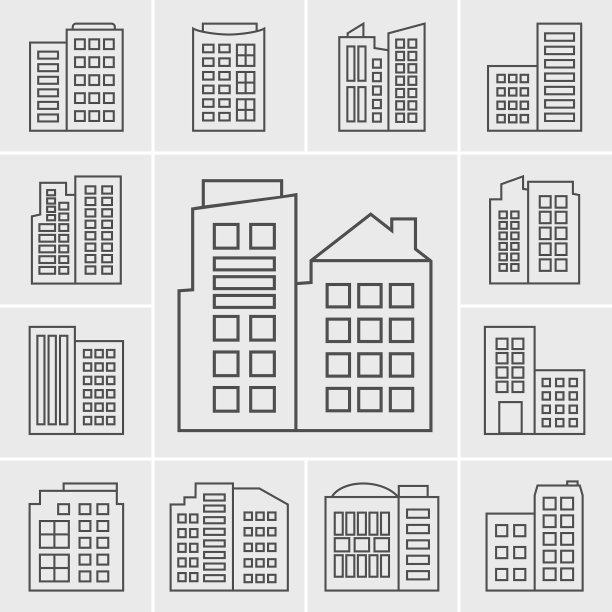 线条构建图标集图片下载