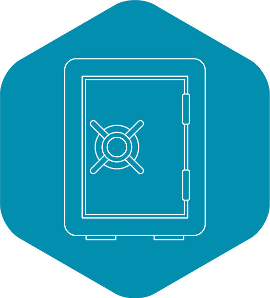 保险箱框图标轮廓样式图片下载