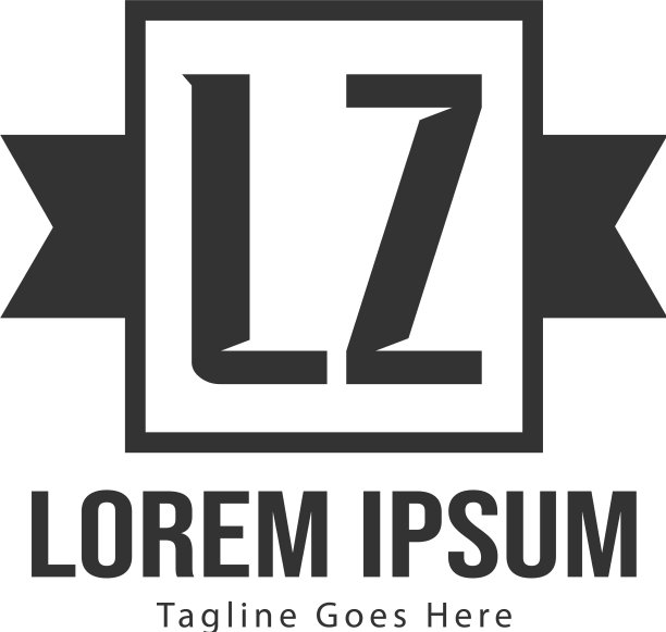 现代框架LZ首字母标志模板图片下载