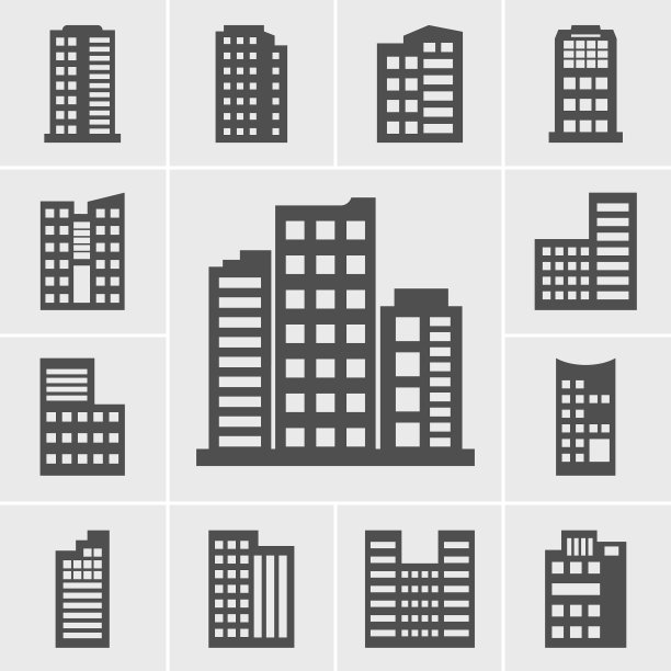 建筑图标图片下载