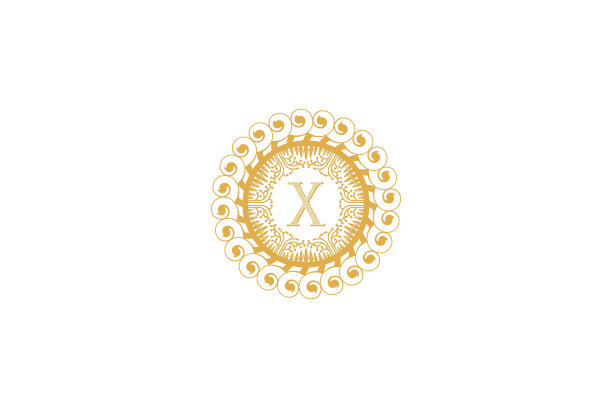 婚礼精品店奢华字母X标志图片下载