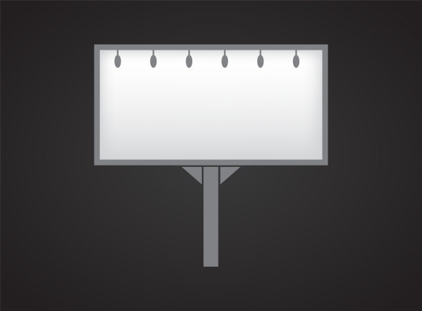 横幅模型上的黑色背景图片下载