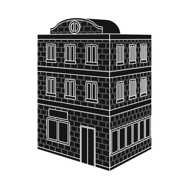 孤立的对象餐厅和法院图标图片下载