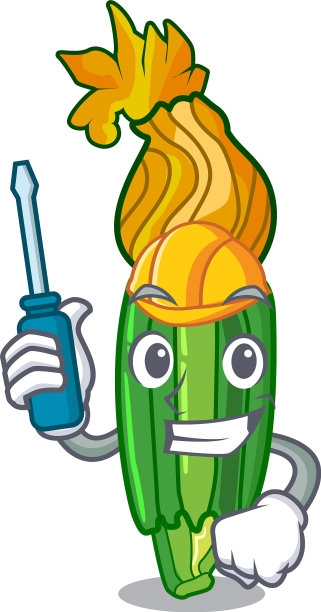 汽车花上装饰着西葫芦南瓜图片下载