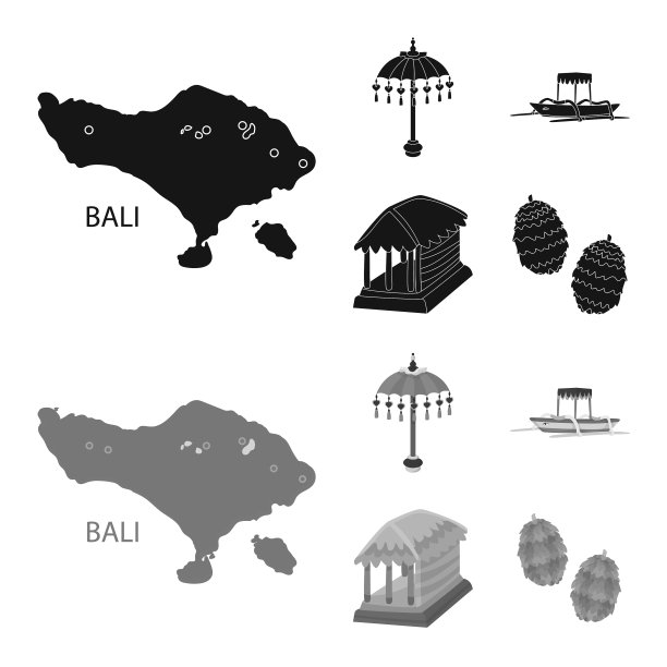 孤立对象和旅行标志集和图片下载