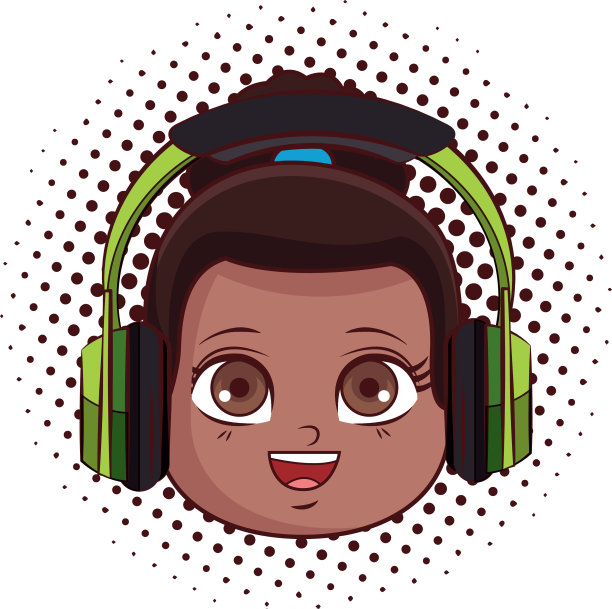 可爱的女孩脸卡通图片下载