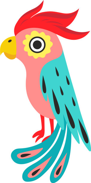 有羽冠的热带鸟，有颜色的鹦鹉图片下载