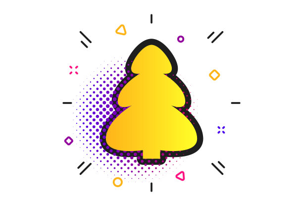 圣诞树标志图标假日按钮图片下载