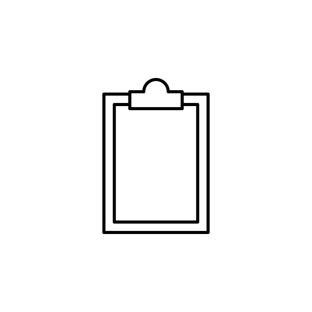 板缓冲剪辑轮廓图标符号和符号图片下载