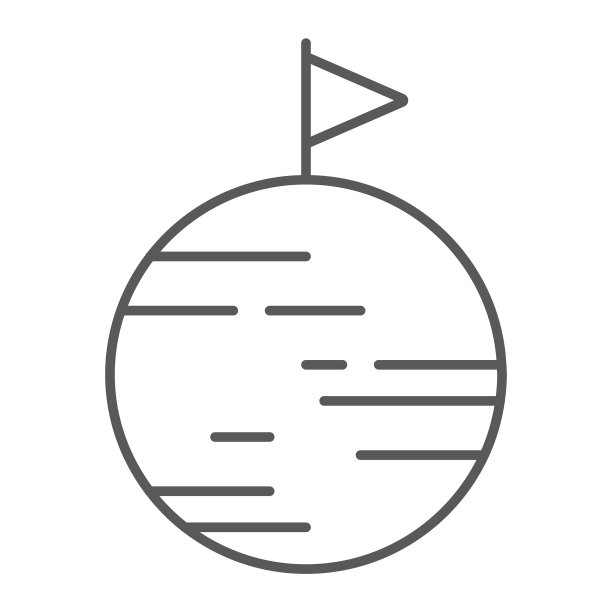 探索细线图标：太空与天文学图片下载
