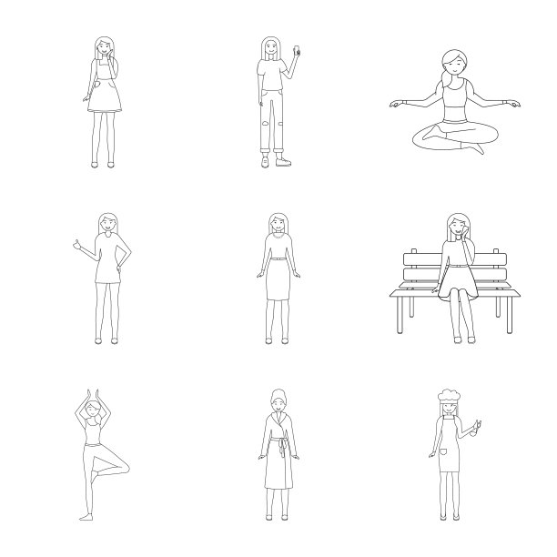 姿势和情绪信号图片下载