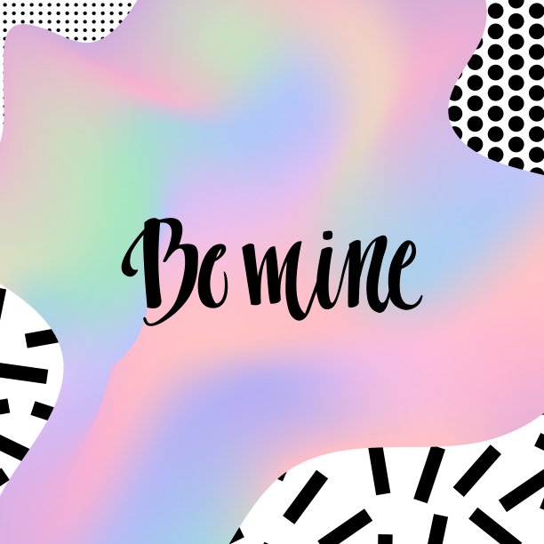 浪漫的印刷海报图片下载