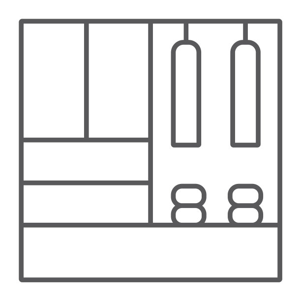 走廊家具细线图标图片下载