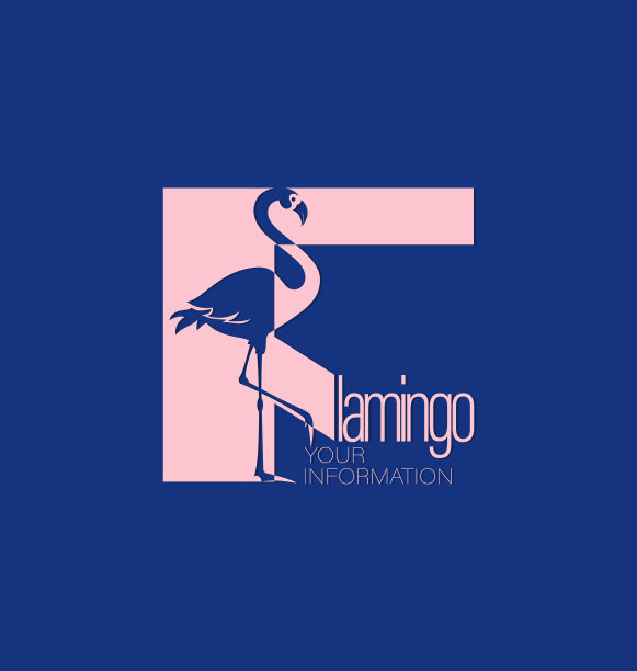 走路的火烈鸟用大写字母f图片下载