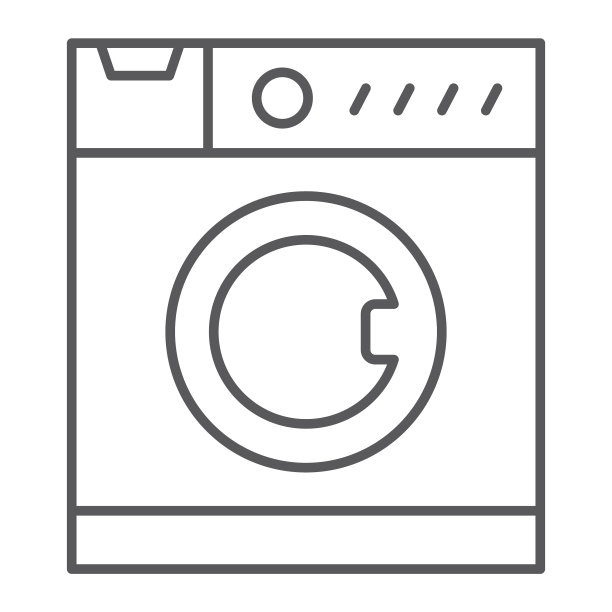 洗衣机细线家用电器图标图片下载