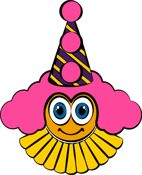 可爱的小丑脸卡通愚人节图片下载